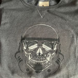 storm trooper calavera crew neck long sleeve sweatshirt